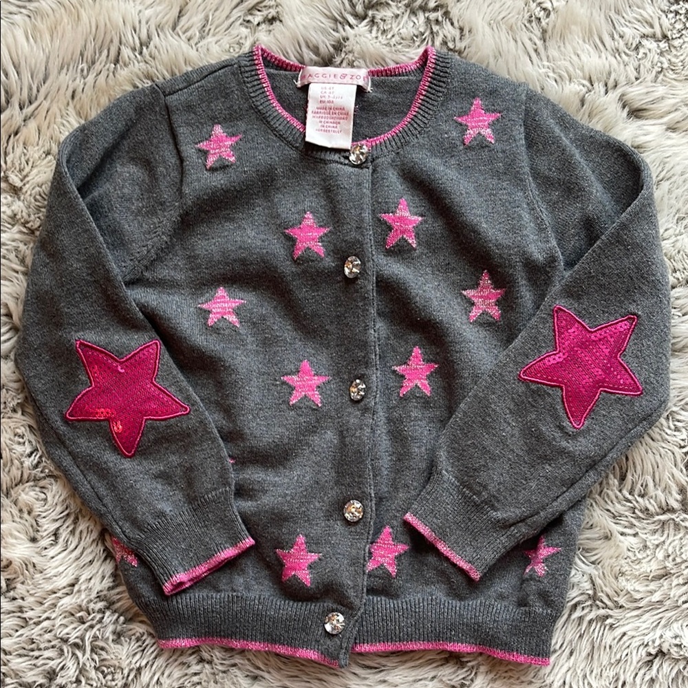 Maggie & Zoe Pink Star Cardigan